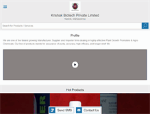 Tablet Screenshot of krishakbiotech.com